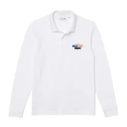 Áo Polo Dài Tay Nam Lacoste Regular Fit Organic PH7962-001 Màu Trắng Size 3