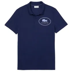 Áo Polo Lacoste Men’s Slim Fit Embroidered Crocodile Cotton Piqué Polo PH9733-51 Màu Xanh Navy Size 3