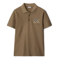 Áo Polo Nam Burberry EKD Check Cotton Shirt 81161191 Màu Nâu Đậm Size L