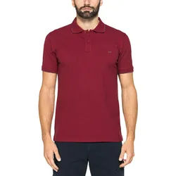 Áo Polo Nam Carrera Jeans Pique Cotton 819A0075A_491 Màu Đỏ Lựu Size M