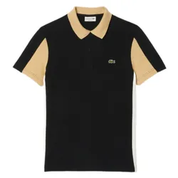 Áo Polo Nam Lacoste Cotton Piqué Colourblock PH1302 00 IKH Màu Đen/Be Size XS