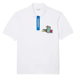 Áo Polo Nam Lacoste Men's Contrast Placket And Crocodile Badge PH146551001 PC02 Màu Trắng Size 4