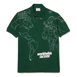 Áo Polo Nam Lacoste Original L.12.12 Printed Organic Cotton PH8046 00 132 Màu Xanh Lá Size XS