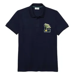 Áo Polo Nam Lacoste Regular Fit L Badge Cotton Piqué PH7730 166 Màu Xanh Navy Size 2