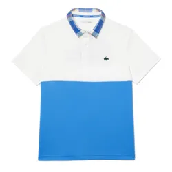 Áo Polo Nam Lacoste Tennis Colourblock Short Sleeve DH7267-TPI Màu Trắng Xanh Size 2