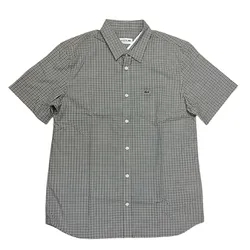 Áo Sơ Mi Cộc Tay Nam Lacoste Coolmax Blend Jacquard Short Sleeve Check Shirt Màu Xám Kẻ Size 39