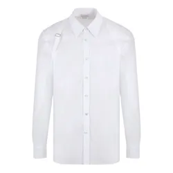 Áo Sơ Mi Nam Alexander Mcqueen With Strap Detail In White 624753 Màu Trắng Size 15+