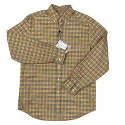 Áo Sơ Mi Nam Burberry Long Sleeve Shirt Màu Be Kẻ Size M