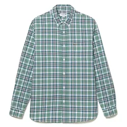 Áo Sơ Mi Nam Lacoste Men's Long Sleeved Top CH5714-00-U9I Màu Xanh Kẻ Size 38