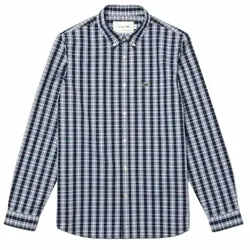 Áo Sơ Mi Nam Lacoste Slim Fit CH5269-BUG Màu Xanh Kẻ Size 38