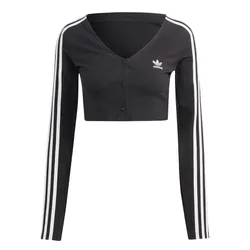 Áo Thun Dài Tay Nữ Adidas Adicolor Classics 3-Stripes Button T-Shirt IC5473 Màu Đen Size S