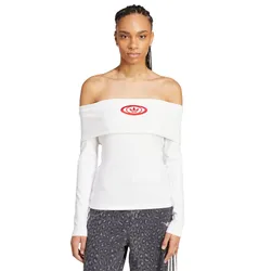 Áo Thun Dài Tay Trễ Vai Nữ Adidas Originals Off Shoulder Long-Sleeve Top KA2691 Màu Trắng Size S (Form Âu)