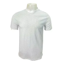Áo Thun Nam Armani Exchange Chấm Ô Chữ Xanh 7VZTHZ ZJH4Z Tshirt Màu Trắng Size XS