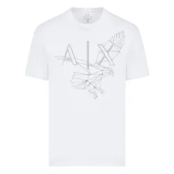 Áo Thun Nam Armani Exchange Chữ Chim Ưng 3RZTBF ZJ9TZ Tshirt Màu Trắng Size L