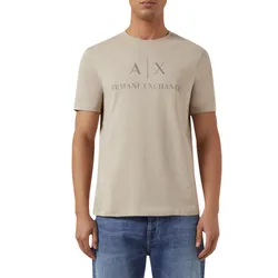 Áo Thun Nam Armani Exchange Chữ Xám Ngang 8NZTCJ Z8H4Z Tshirt Màu Nâu Size S