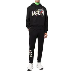 Bộ Quần Áo Nỉ Nam Dsquared2 Icon Splatter Hooded Top Màu Đen Size XS