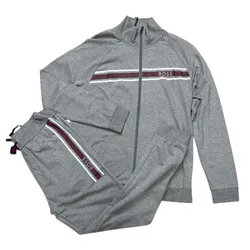Bộ Quần Áo Nỉ Nam Hugo Boss Cotton Terry Sweatpants Talla Color Grey Màu Xám Size M