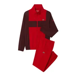 Bộ Quần Áo Pickleball/Tennis Nam Lacoste Men's Tennis x Novak Djokovic Sweatsuit Màu Đỏ Size 3