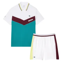 Bộ Quần Áo Thể Thao Nam Lacoste Tennis x Daniil Medvedev GH1098/DH1099 Màu Trắng/Xanh