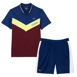 Bộ Quần Áo Thể Thao Nam Lacoste Tennis x Daniil Medvedev GH1098/DH1099 Màu Xanh/Đỏ