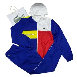 Bộ Thể Thao Nam Lacoste Sport Trainingspak Block White Blue Yellow Màu Xanh Trắng Size 4