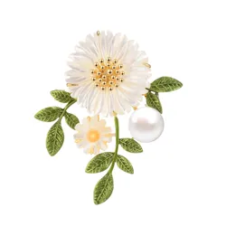 Cài Áo Nữ Meri Radiant Daisy BR904 Màu Trắng