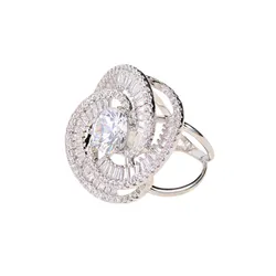 Cài Khăn Nữ Meri Sparkling Spiral BR907-T Màu Bạc