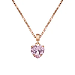 Charm Dây Chuyền Daniel Wellington Heart Crystal Màu Vàng Hồng