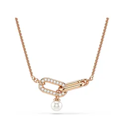 Dây Chuyền Nữ Swarovski Constella Pendant Crystal Pearl Round Cut White Rose Gold-Tone Plated 5728589 Màu Vàng Hồng
