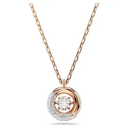 Dây Chuyền Nữ Swarovski Dextera Pendant Round Cut, White, Rose Gold Tone Plated 5692257 Màu Vàng Hồng