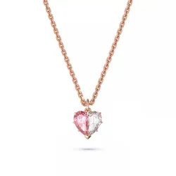 Dây Chuyền Nữ Swarovski Heart Gema Màu Vàng Hồng