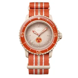 Đồng Hồ Blancpain x Swatch Arctic Ocean SO35N100 Màu Cam