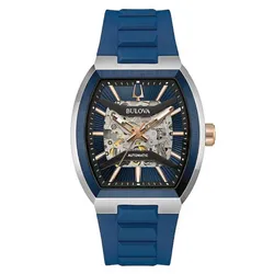 Đồng Hồ Nam Bulova Maquina Automatic Blue Dial Men's Watch 98A318 Màu Xanh