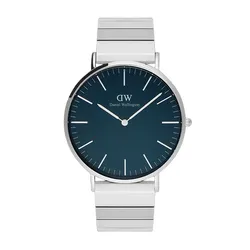 Đồng Hồ Nam Daniel Wellington Classic Piano Link Arctic Silverr Màu Bạc Xanh