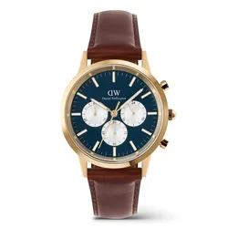 Đồng Hồ Nam Daniel Wellington Iconic Chronograph St Mawes Arctic Panda DW00100875 Màu Nâu/Xanh