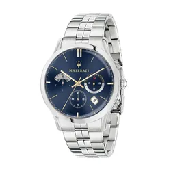 Đồng Hồ Nam Maserati Ricordo R8873633001 Watch - Blue Dial And Silver Steel Strap Màu Xanh Bạc
