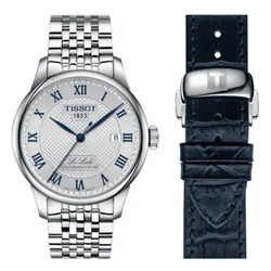 Đồng Hồ Nam Tissot Le Locle Powermatic 80 20th Anniversary T006.407.11.033.03 Màu Bạc (Tặng Kèm Dây Da)