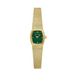 Đồng Hồ Nữ Bulova Classic Goddess of Time Malachite 97L184 17mm Màu Vàng