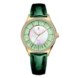 Đồng Hồ Nữ Christian Van Sant CV3204 Luna Green Quartz Ladies Watch Màu Xanh Lá