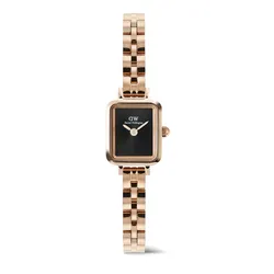 Đồng Hồ Nữ Daniel Wellington DW00100848 Quadro Mini Arch 3-link Màu Đen - Vàng Hồng