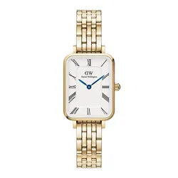 Đồng Hồ Nữ Daniel Wellington Quadro Roman Numerals 5 Link Màu Vàng Trắng