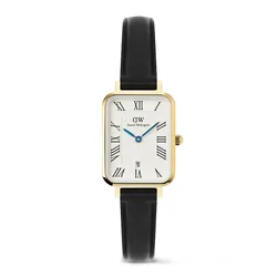 Đồng Hồ Nữ Daniel Wellington Quadro Roman Numerals Date Sheffield DW00100865 Màu Đen