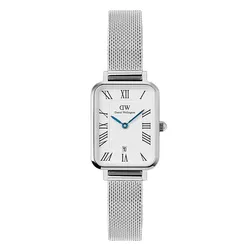 Đồng hồ Nữ Daniel Wellington Quadro Sterling Roman Numerals Date Màu Bạc