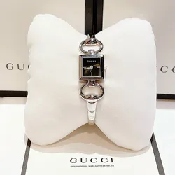 Đồng Hồ Nữ Gucci 120 Tornabuoni GG Black Dial Silver Tone YA120501 Màu Đen - Bạc