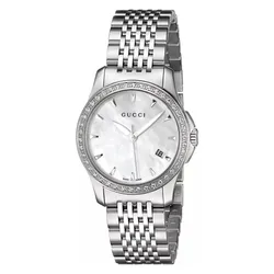 Đồng Hồ Nữ Gucci G Timeless Diamond Watch 27mm Màu Bạc