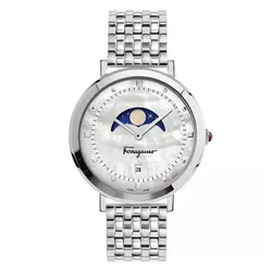 Đồng Hồ Nữ Salvatore Ferragamo Logomania Moon Watch 36mm SFUH00321 Màu Bạc