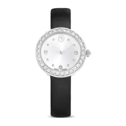 Đồng Hồ Swarovski Matrix Tennis Watch Swiss Made, Leather Strap, Black, Stainless Steel 5706663 Màu Đen - Bạc