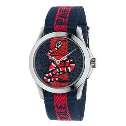 Đồng Hồ Unisex Gucci Le Marché Des Merveilles Snake Watch YA126493 Màu Xanh Navy/Đỏ