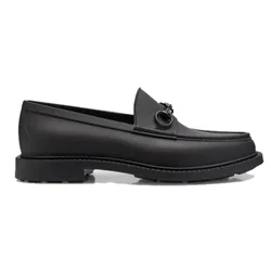 Giày Lười Nam Gucci Rubber Bit Loafers Black Màu Đen Size 40