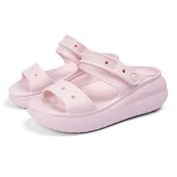 Giày Sục Nữ Crocs Women's Classic Crush Sandal Rose Quartz Màu Hồng Size 39